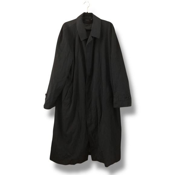 Sanyo Men's Charcoal Trench Coat Wool Blend Removable Lining PR230 Size 40R - Picture 1 of 11